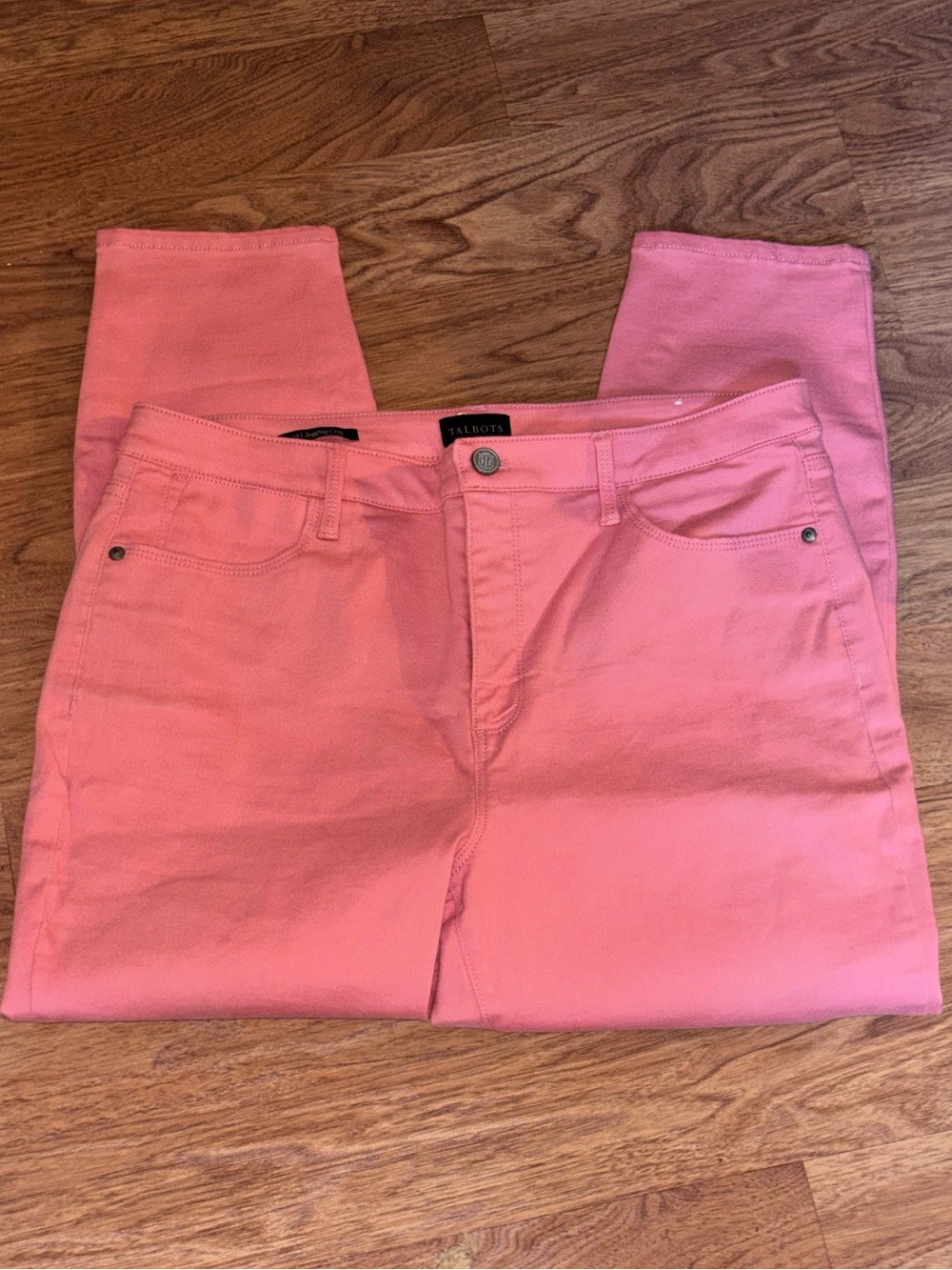 Talbots Coral Pink Jegging Crop Jeans